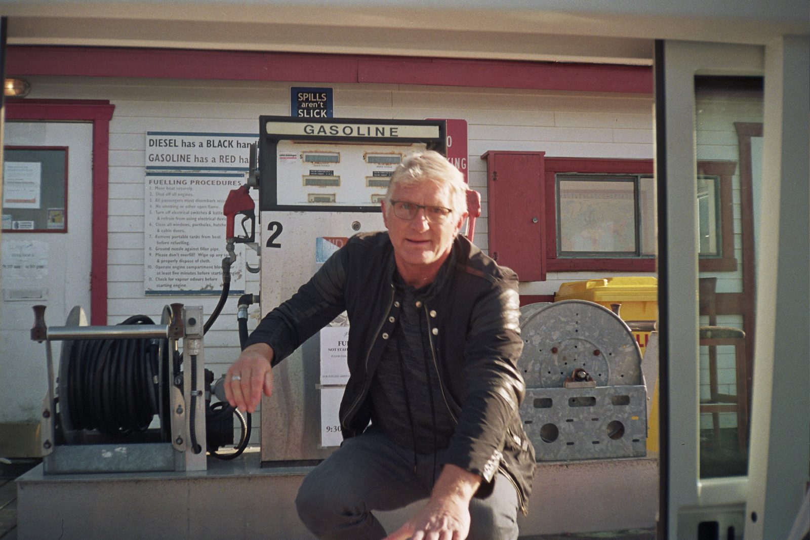 Man at gas pump