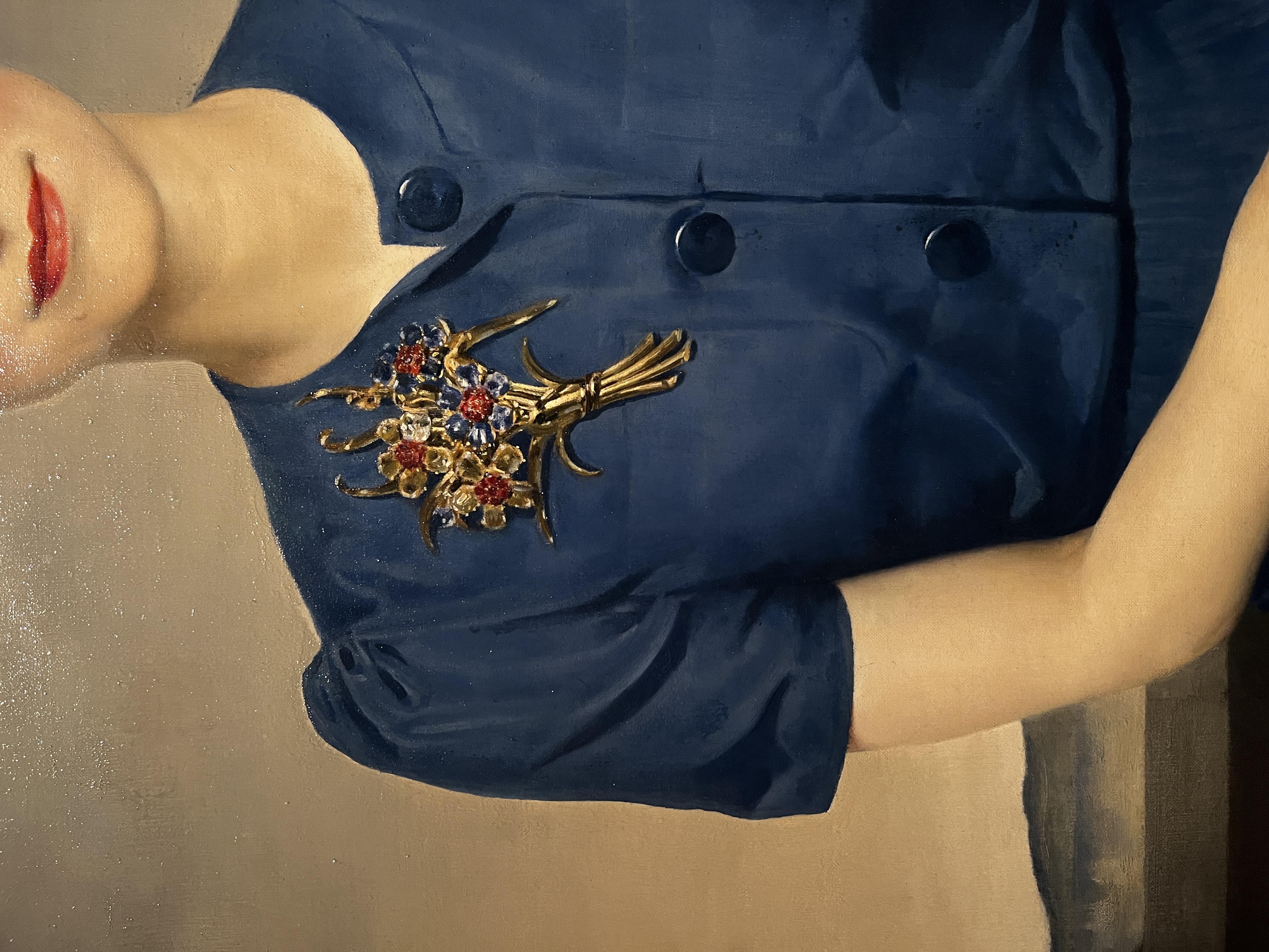 Portrait detail — blue dress