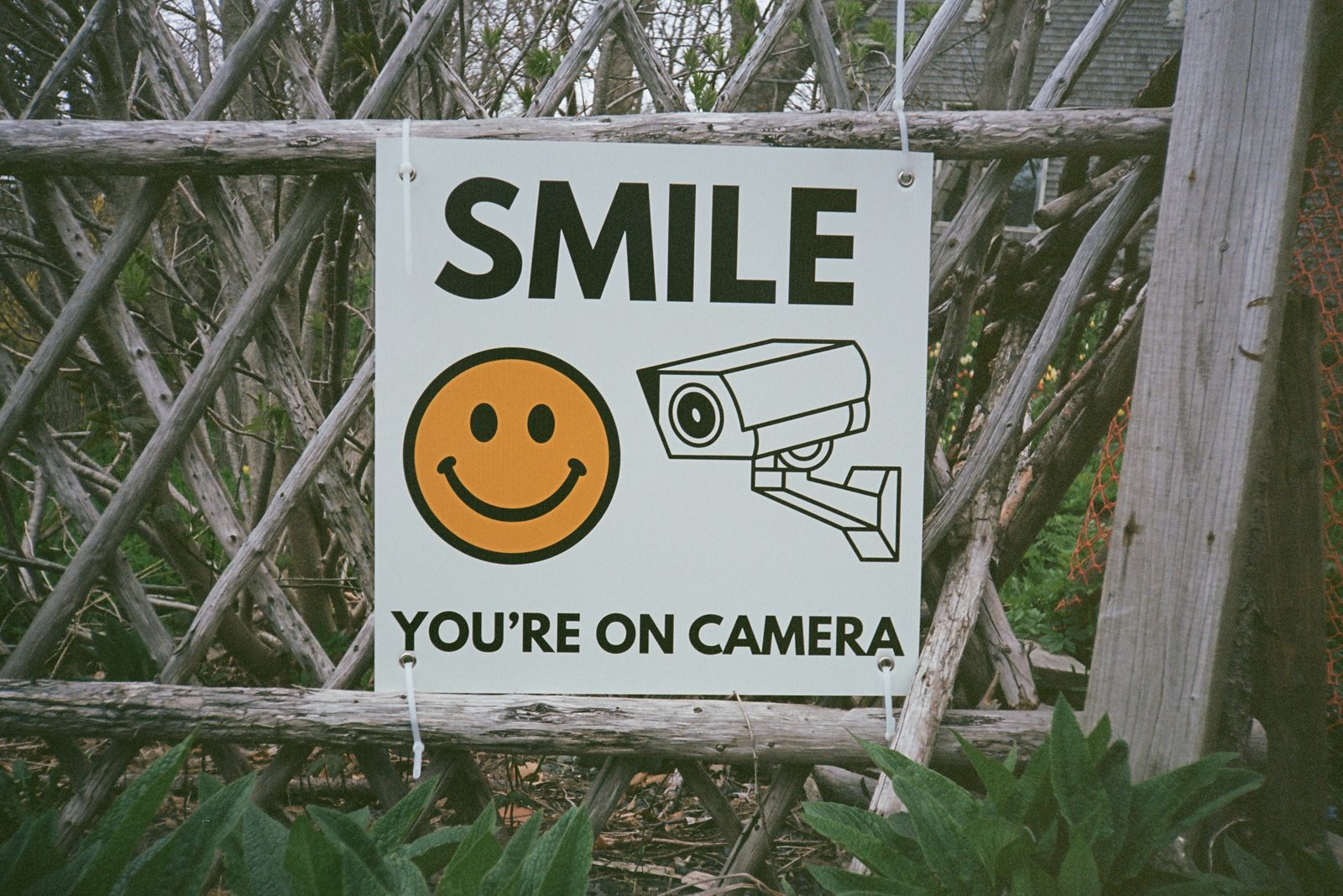 Smile you're on camera sign