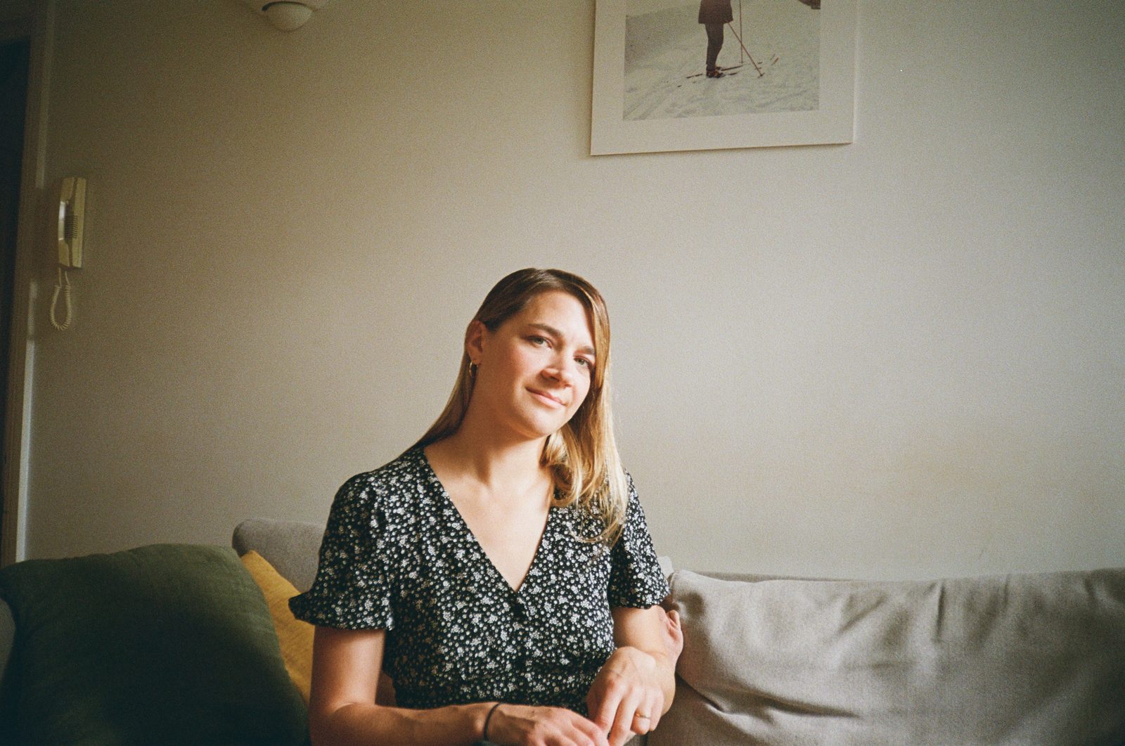 Woman on sofa