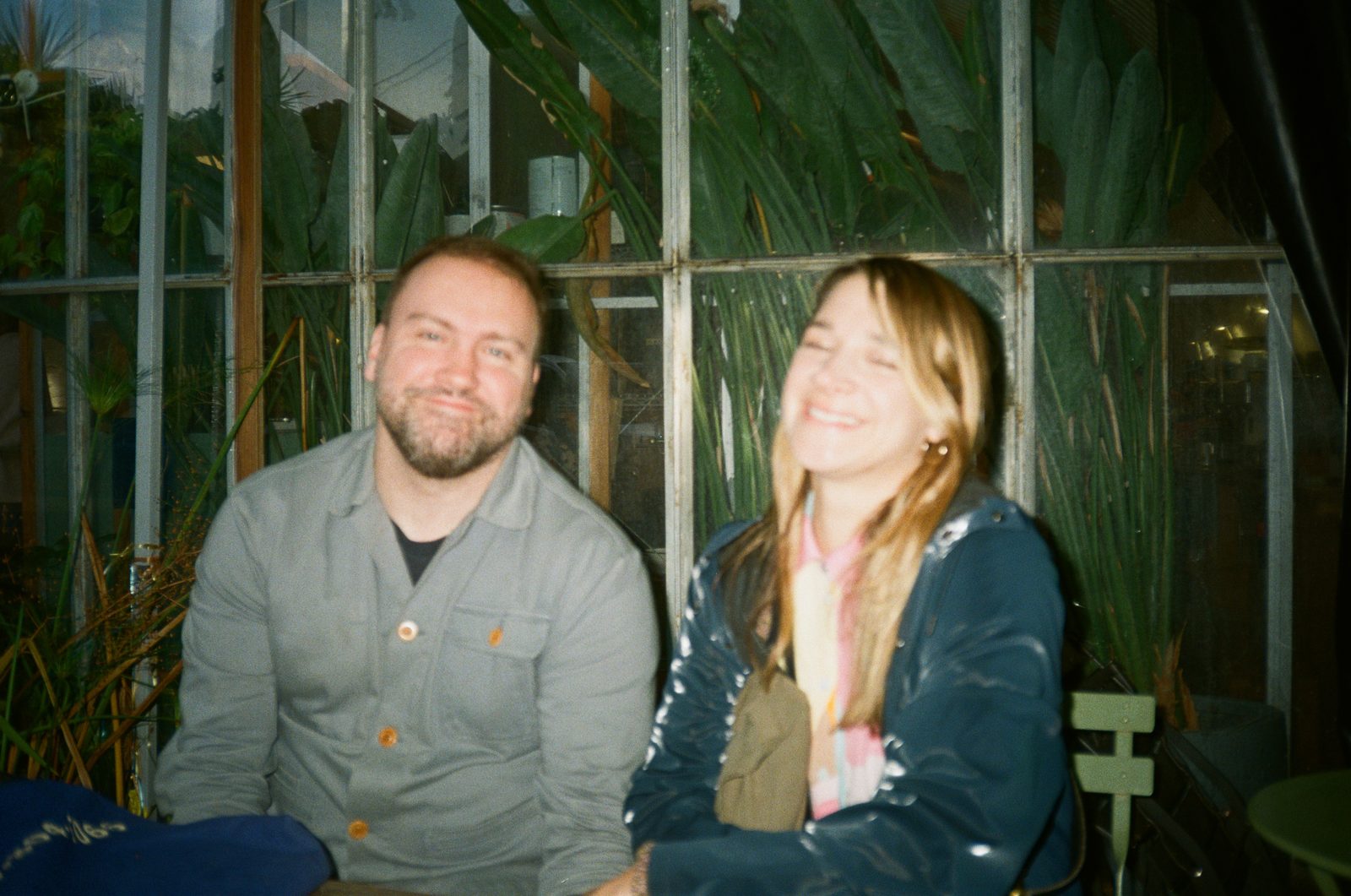 Couple in greenhouse